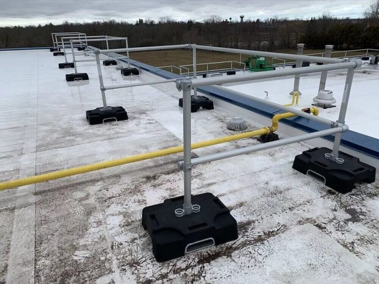 Roof guardrail system in Winnipeg