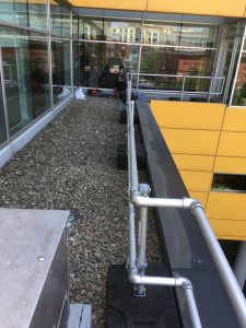 Guardrail for rooftop fall protection