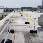 warning line system installed on a rooftop